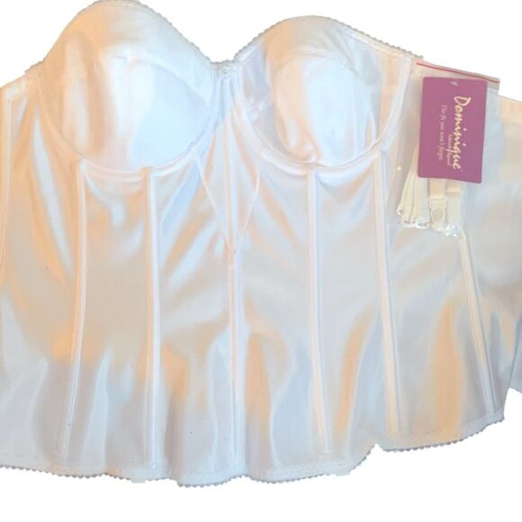 Dominique White Strapless Bustier 40B NWT clean unused store stock - Picture 5 of 14